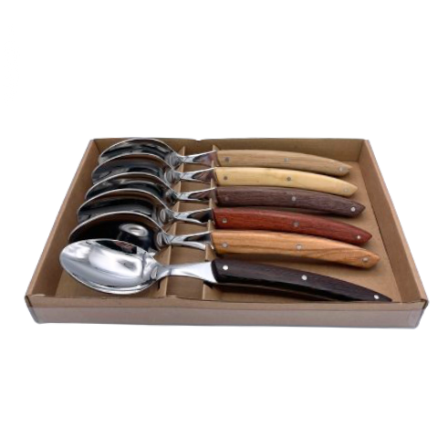 Coffret 6 Cuillères de table Le Thiers® manches en bois assortis – BJB – Image 2