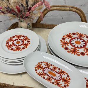 Service plats de service vintage 9 pièces Schumann Arzberg Bavaria