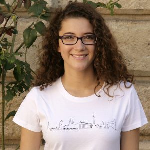 T-shirt femme blanc BORDEAUX Skyline©
