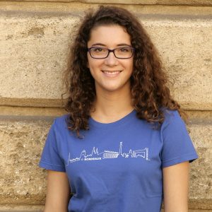 T-shirt bleu femme BORDEAUX Skyline©