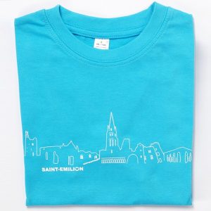 Tee-shirt enfant bleu ciel Saint-Emilion Skyline