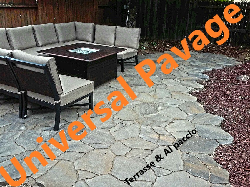 Poses de pavés variées