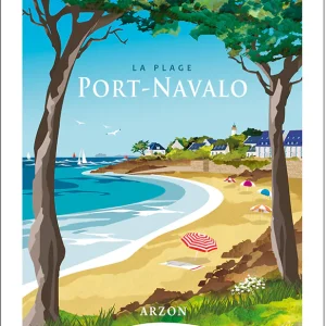 Grande plage de Port-Navalo à Arzon (Affiche)