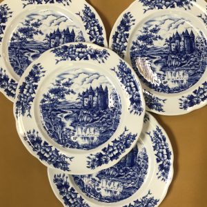 Lot de 4 assiettes porcelaine Pyroblan B.P