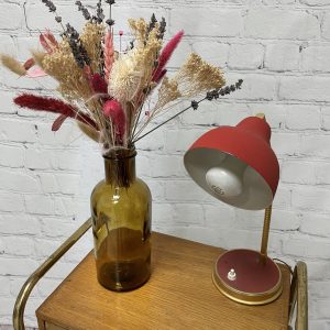 Bouteille vintage en verre soufflé ambré apothicaire contenance 900ml