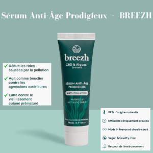 BREEZH – Sérum Anti-Âge Prodigieux – Algues et CBD