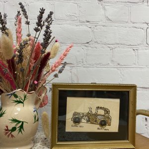 Cadre collage pièce horlogerie Cadillac 1926 Kersh of London