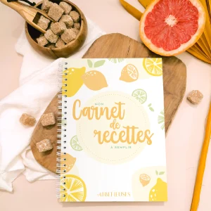 Carnet de recettes à remplir – Vitamines citron