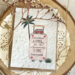 Carte à planter : Vacances