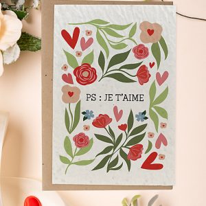 Carte à planter : PS : Je t aime