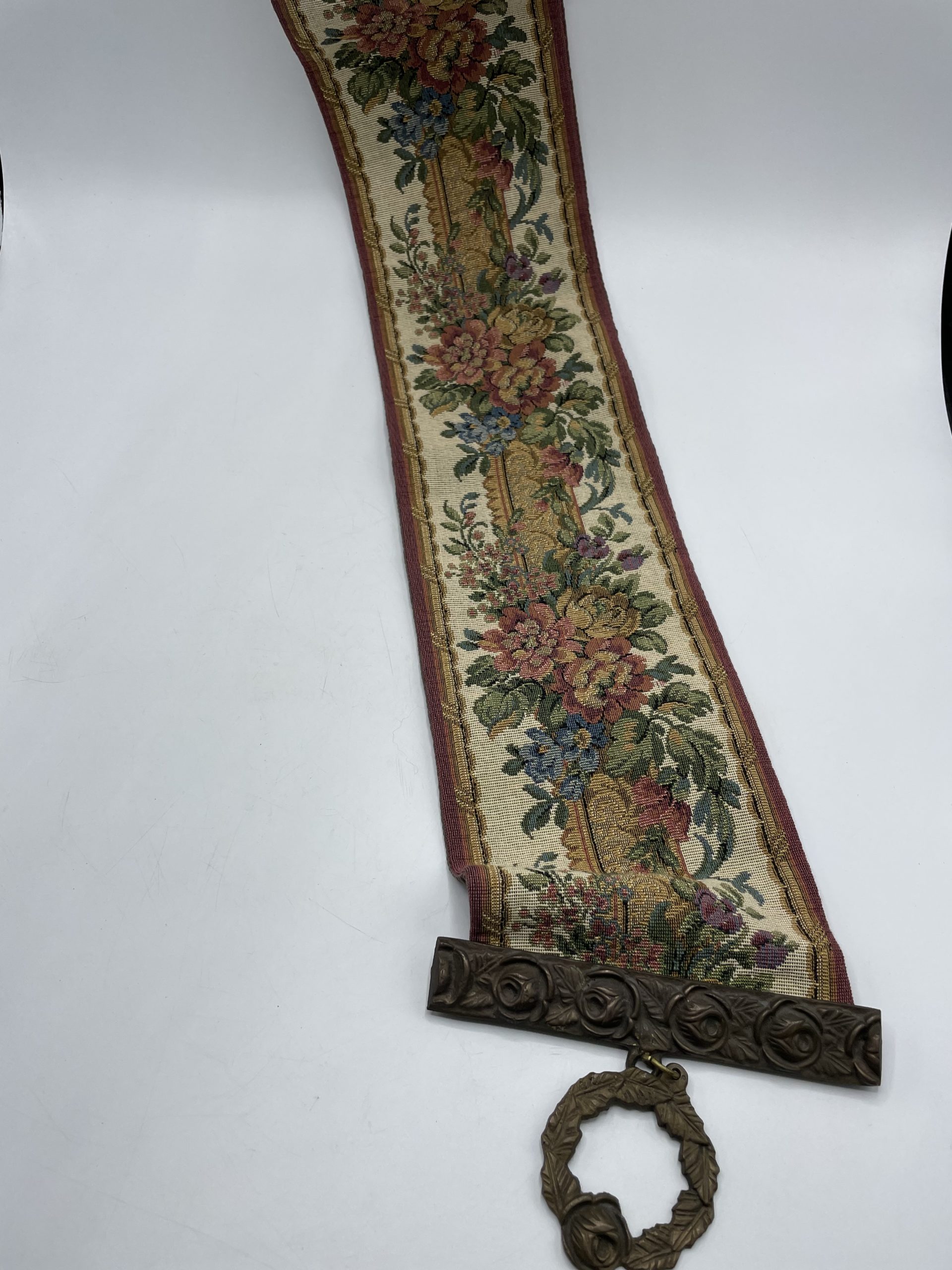 Cordon de sonnette de service broderie tapisserie et bronze – Image 6