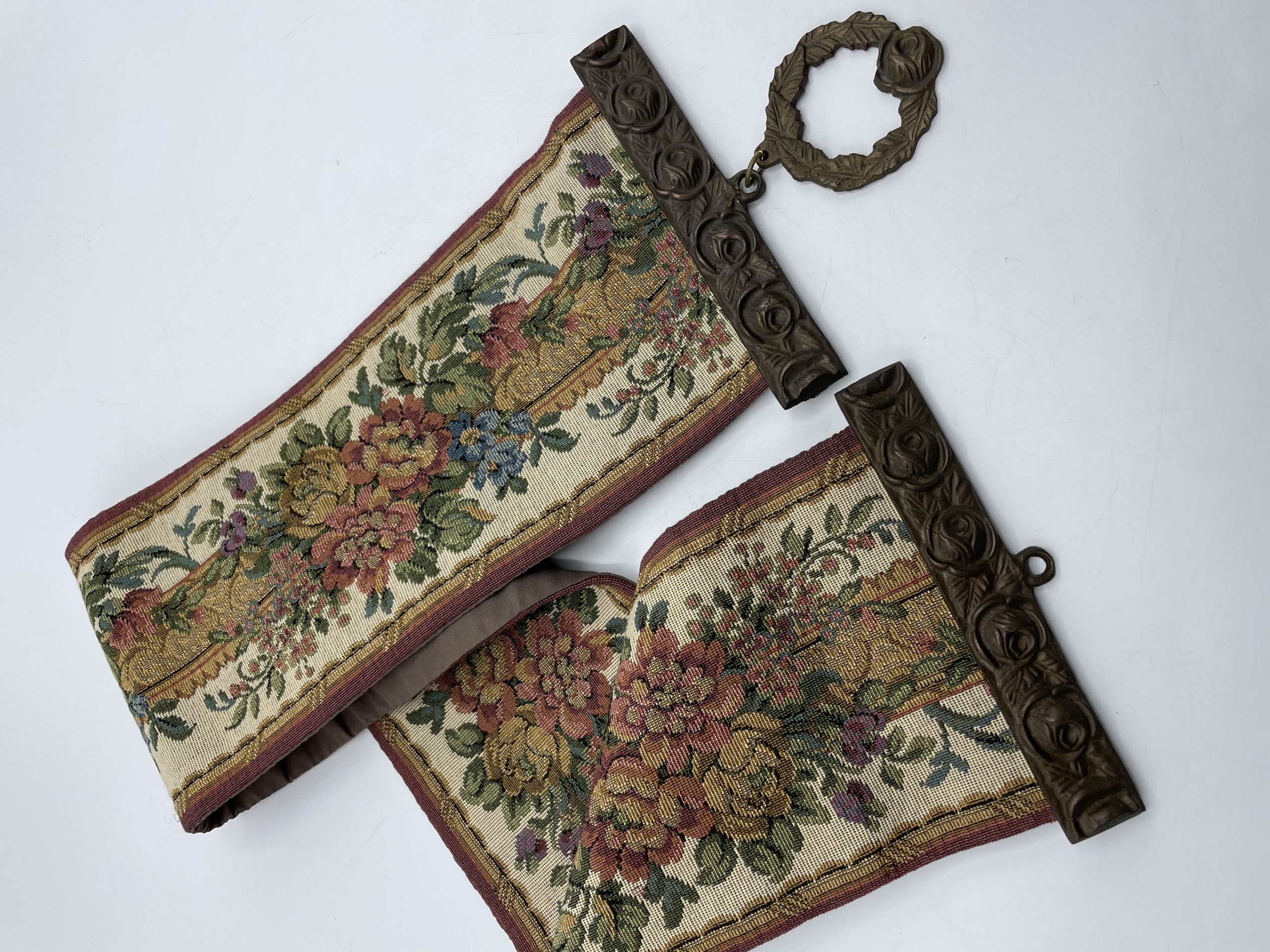 Cordon de sonnette de service broderie tapisserie et bronze – Image 5