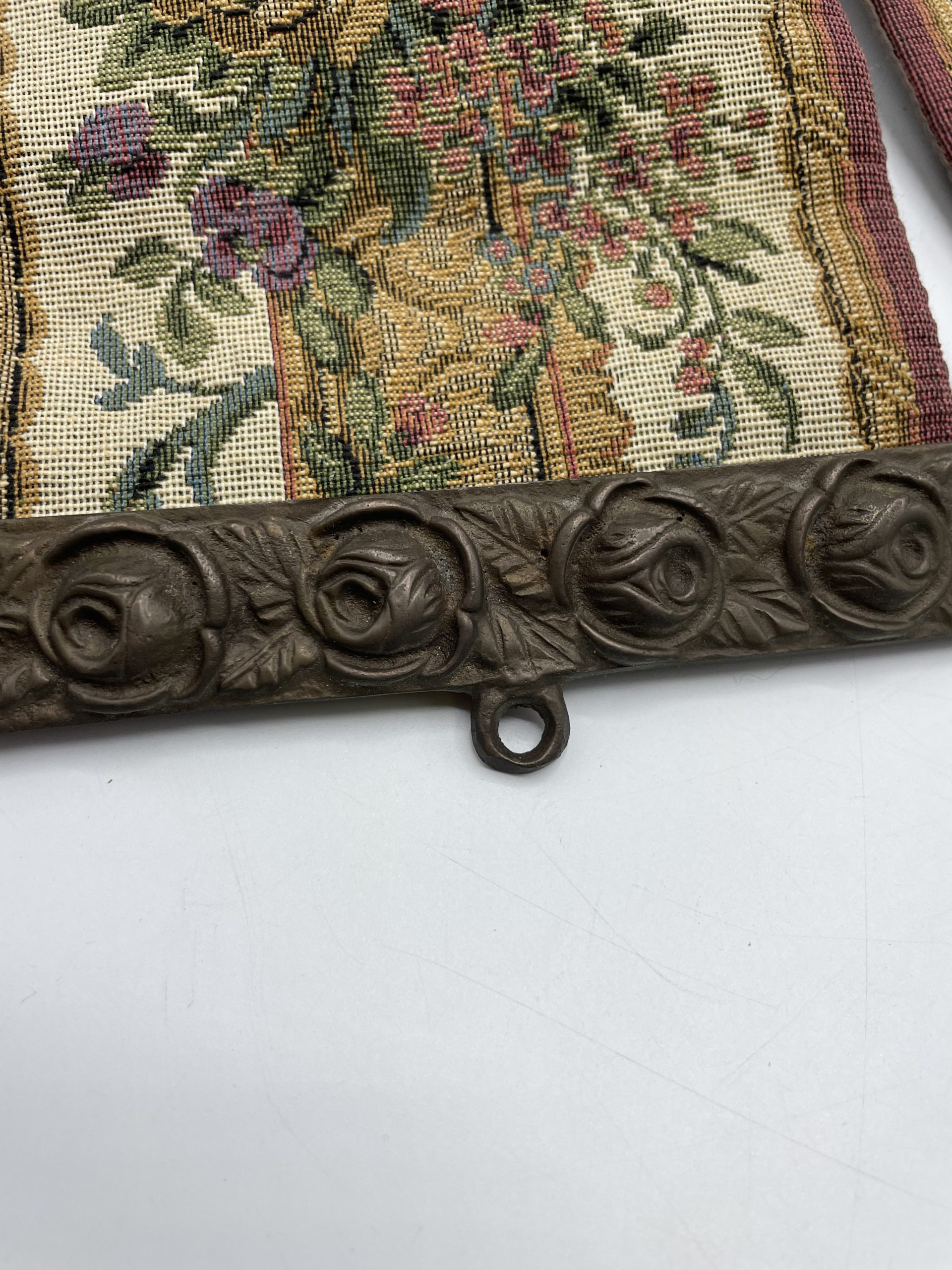 Cordon de sonnette de service broderie tapisserie et bronze – Image 3