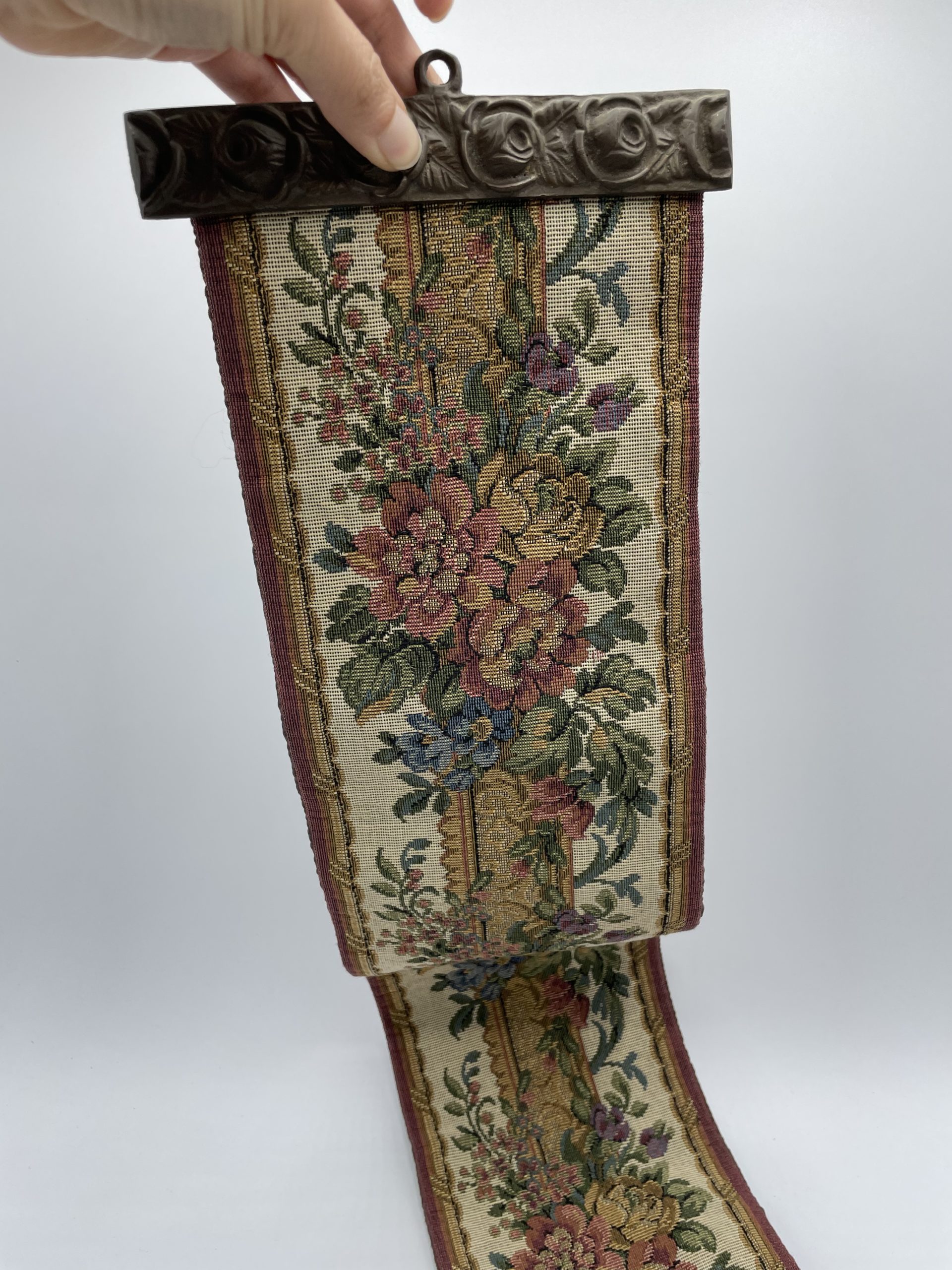 Cordon de sonnette de service broderie tapisserie et bronze – Image 2