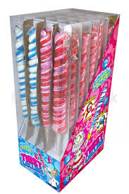 CRAZY CANDY FACTORY STRAWBERRY & BUBBLEGUM TWIST LOLLIPOPS 80G