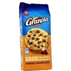 Biscuits gros éclats de chocolat amandes caramélisées x8
