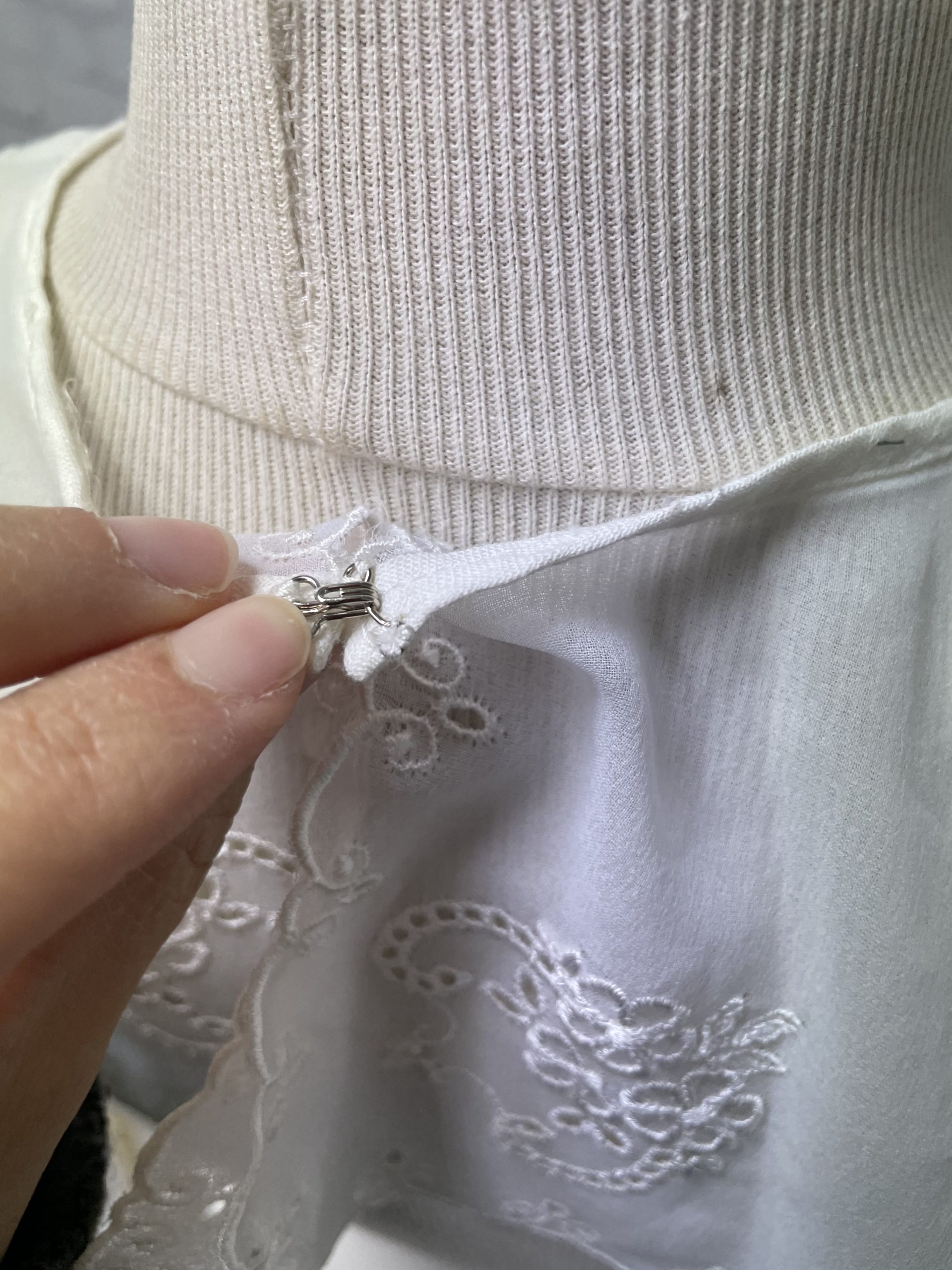 Ancien faux col plastron en broderie – Image 3