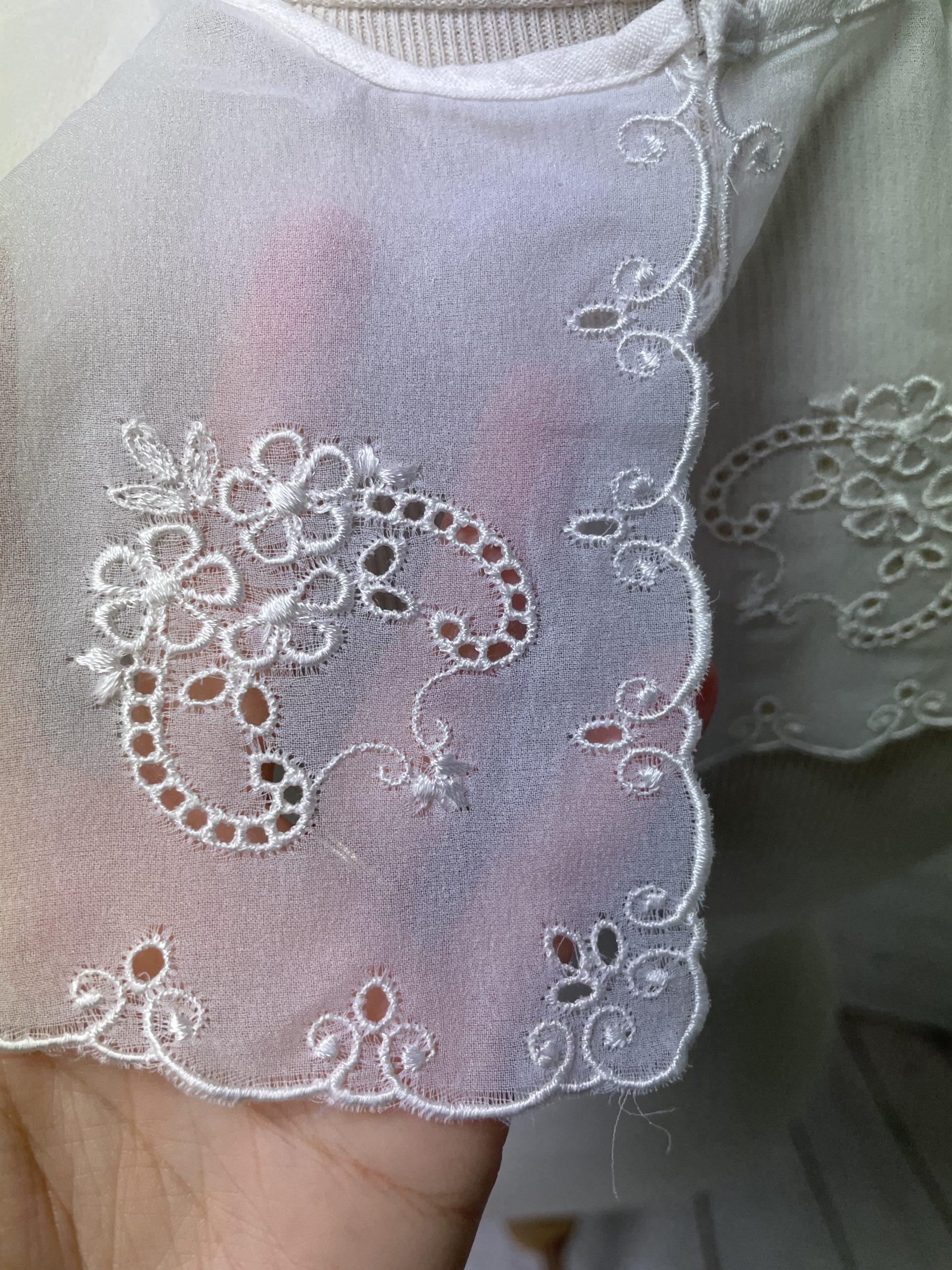 Ancien faux col plastron en broderie – Image 4