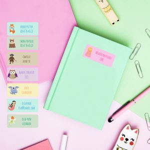 24 stickers rectangulaires personnalisés (24 textes identiques)