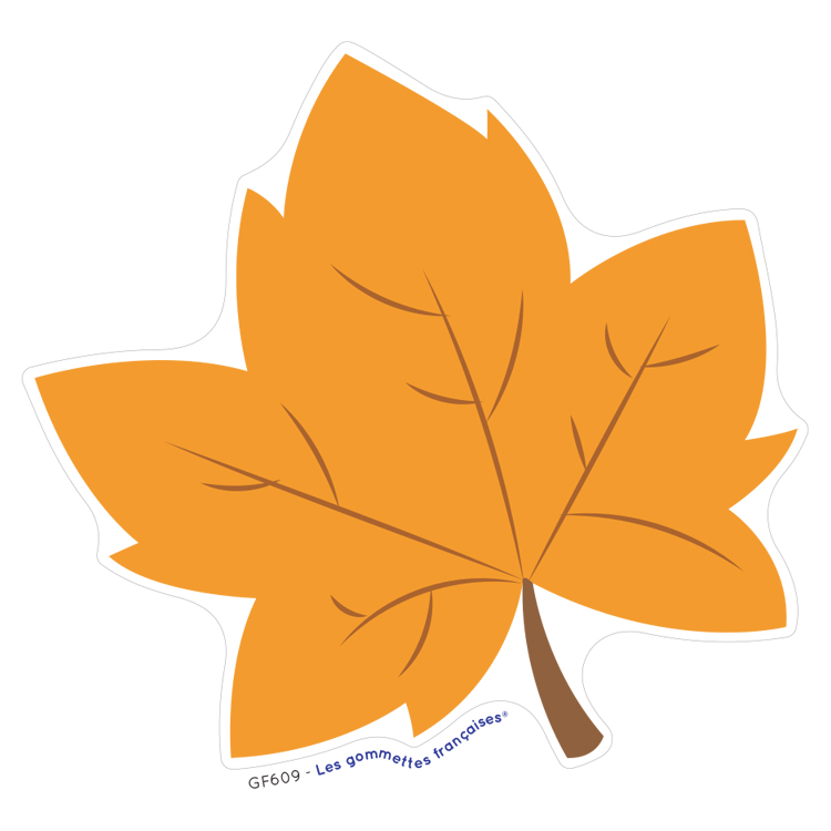 Stickers Feuille orange d’Automne
