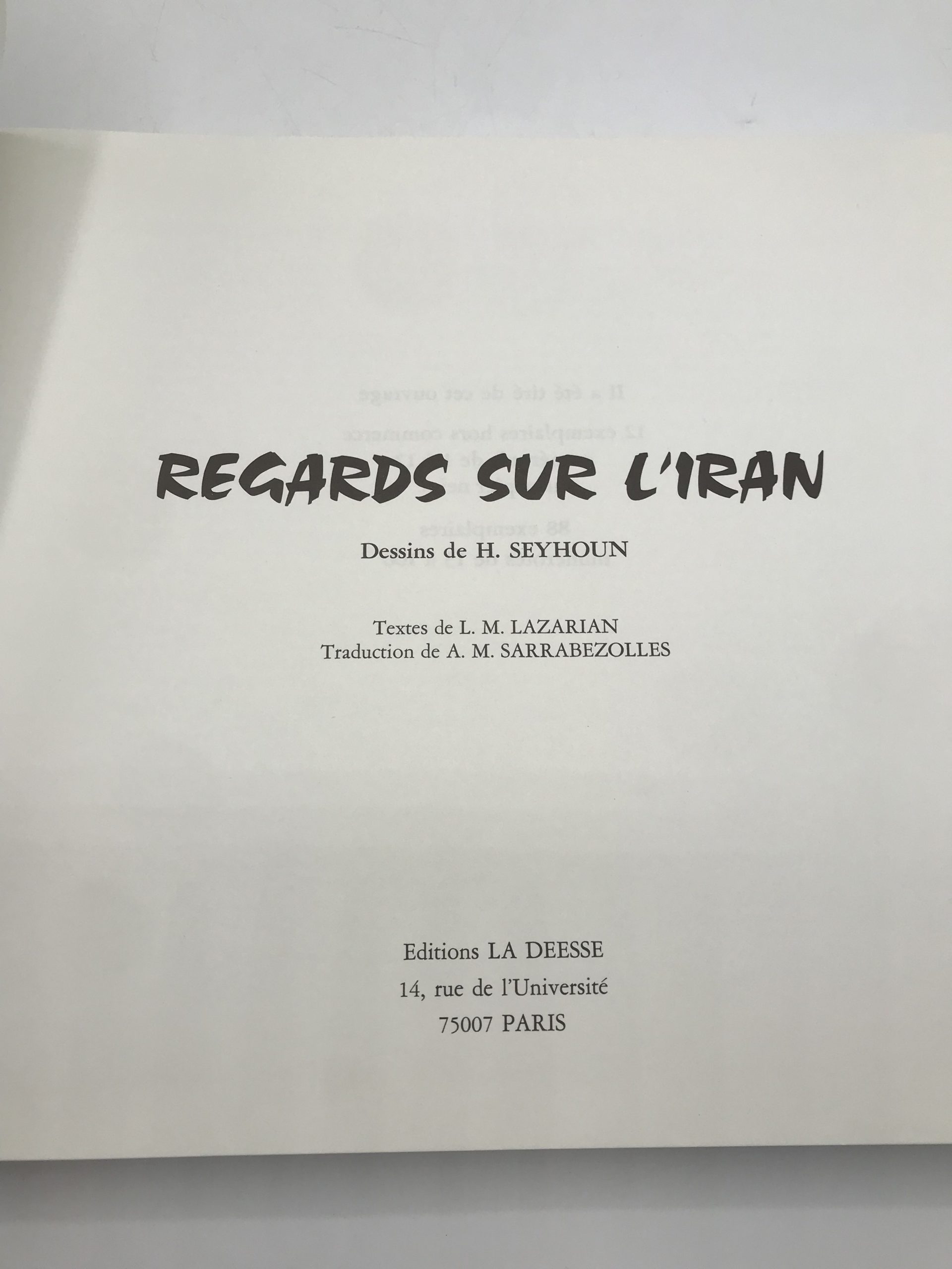 Livre Regards sur l’Iran Houchang Seyhoun – Image 6