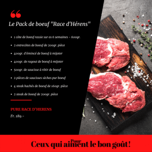 Pack de Boeuf “Race d’Hérens