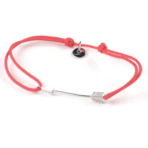 Flèche argent rhodié et lien rouge – L’AVARE bijoux – Image 5