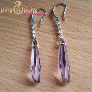 Boucles pendantes de Spark en argent et cristaux de Swarovski®