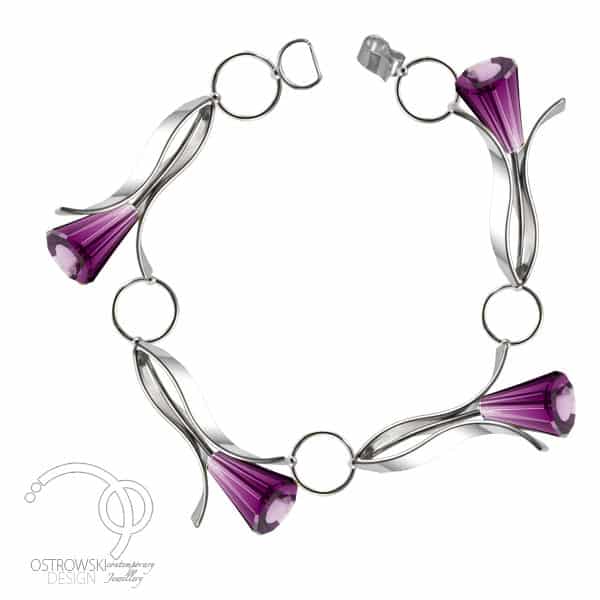 Collection Lily : bracelet en argent et cristal de Swarovski® de OSTROWSKI design – Image 2