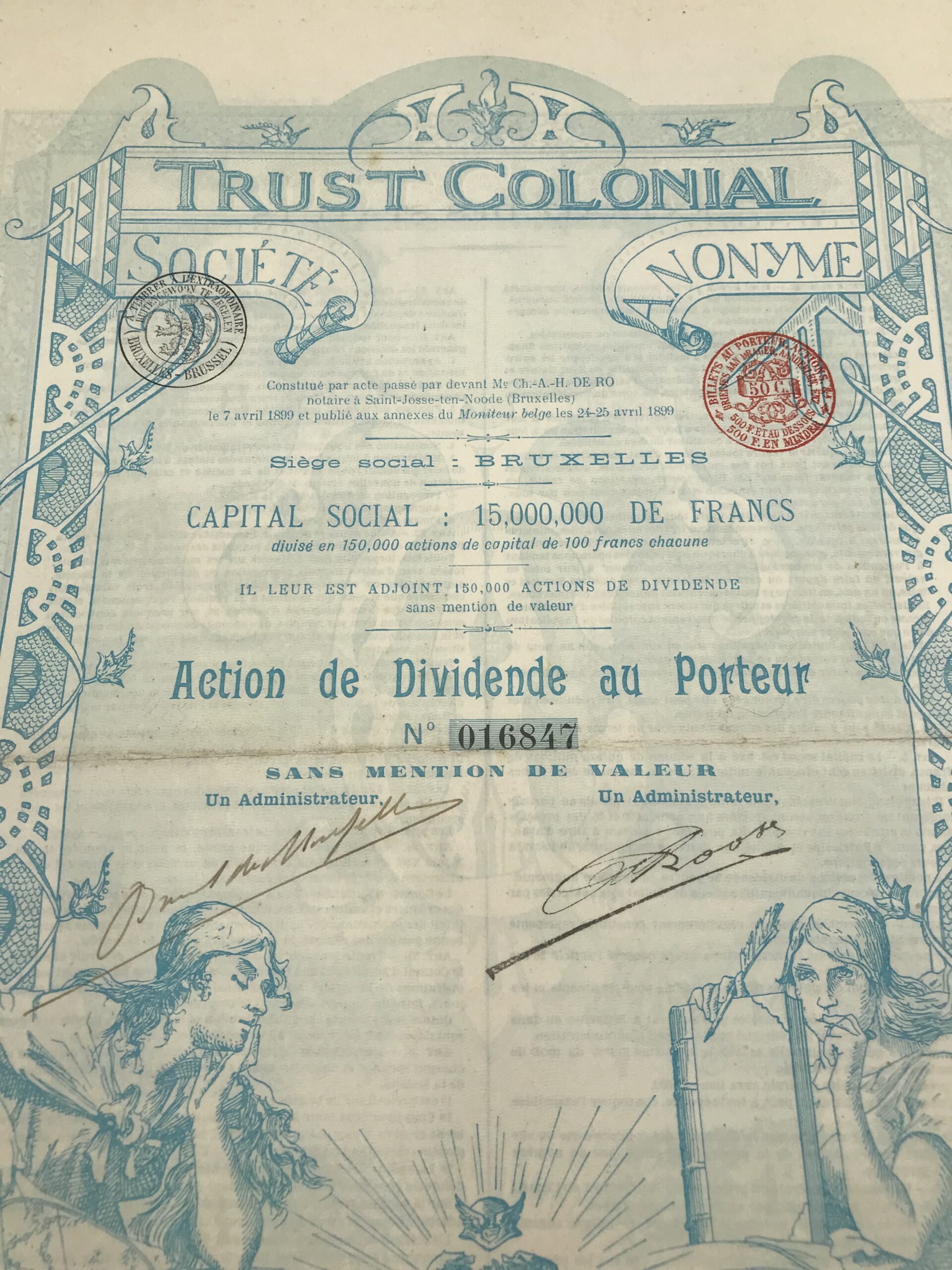 Gros lot de bons au porteur 5 modèles différents de 1898 à 1904 – Image 2