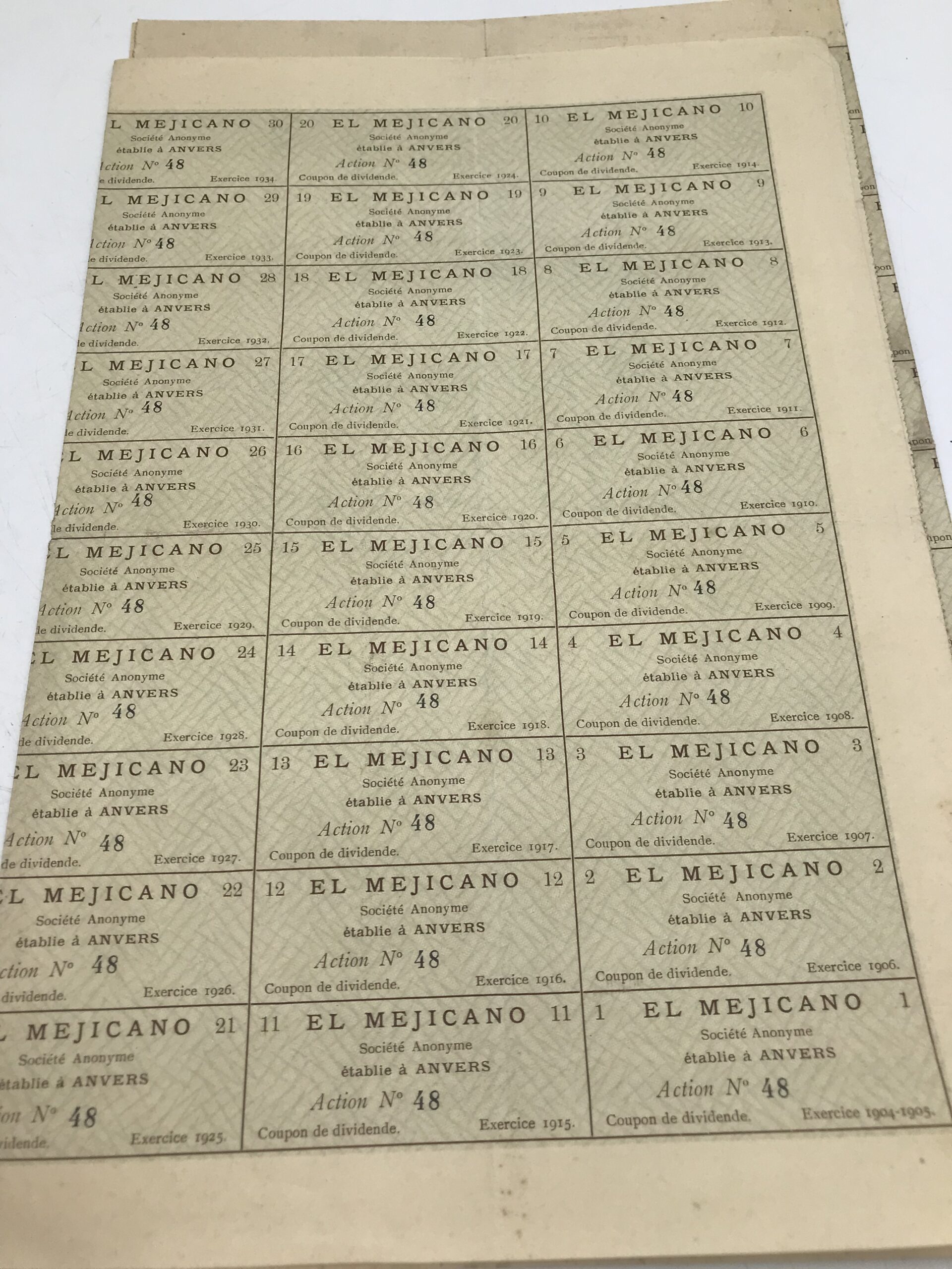 Gros lot de bons au porteur 5 modèles différents de 1898 à 1904 – Image 4