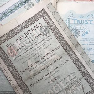 Gros lot de bons au porteur 5 modèles différents de 1898 à 1904