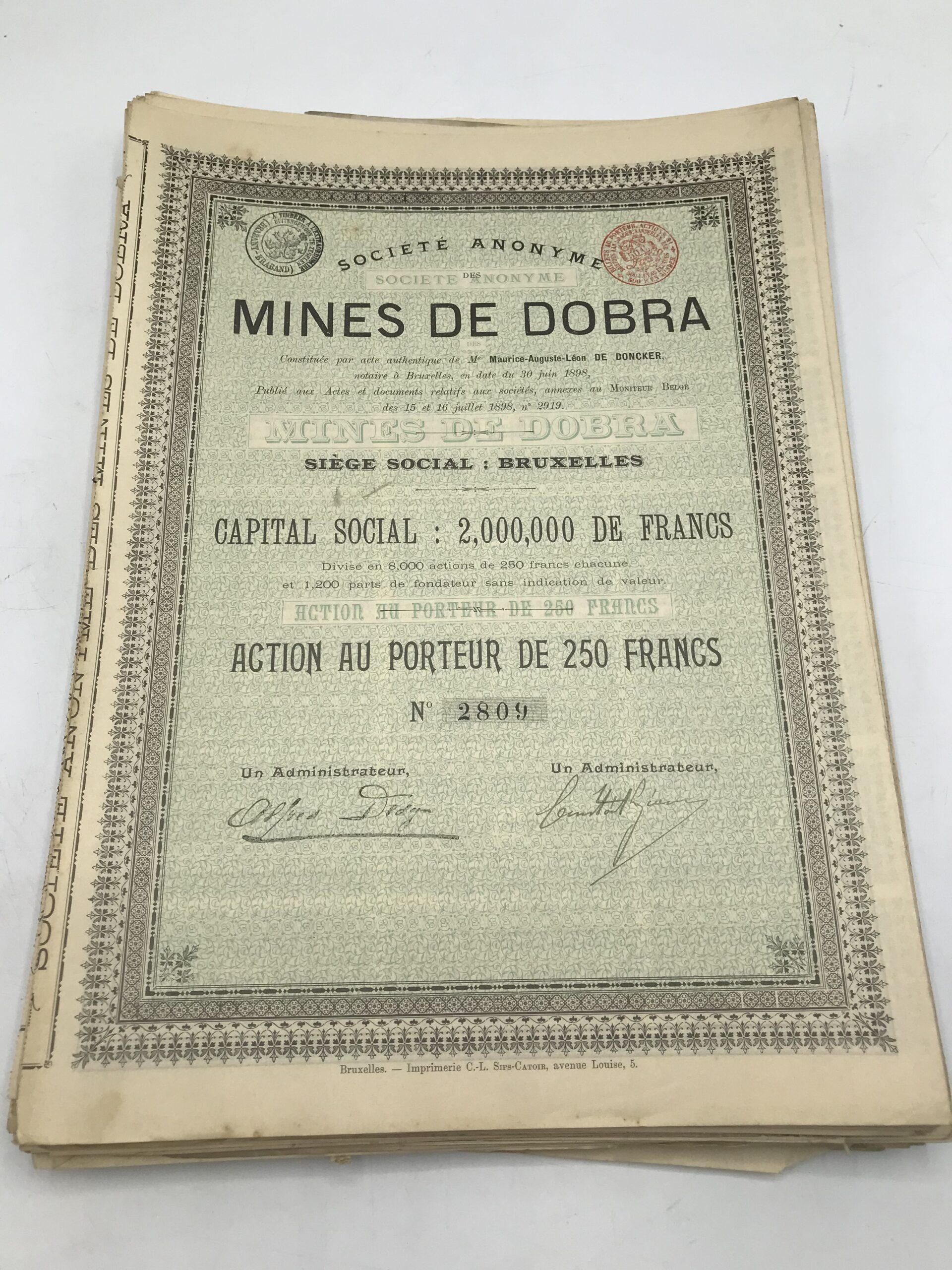 Gros lot de bons au porteur 5 modèles différents de 1898 à 1904 – Image 9