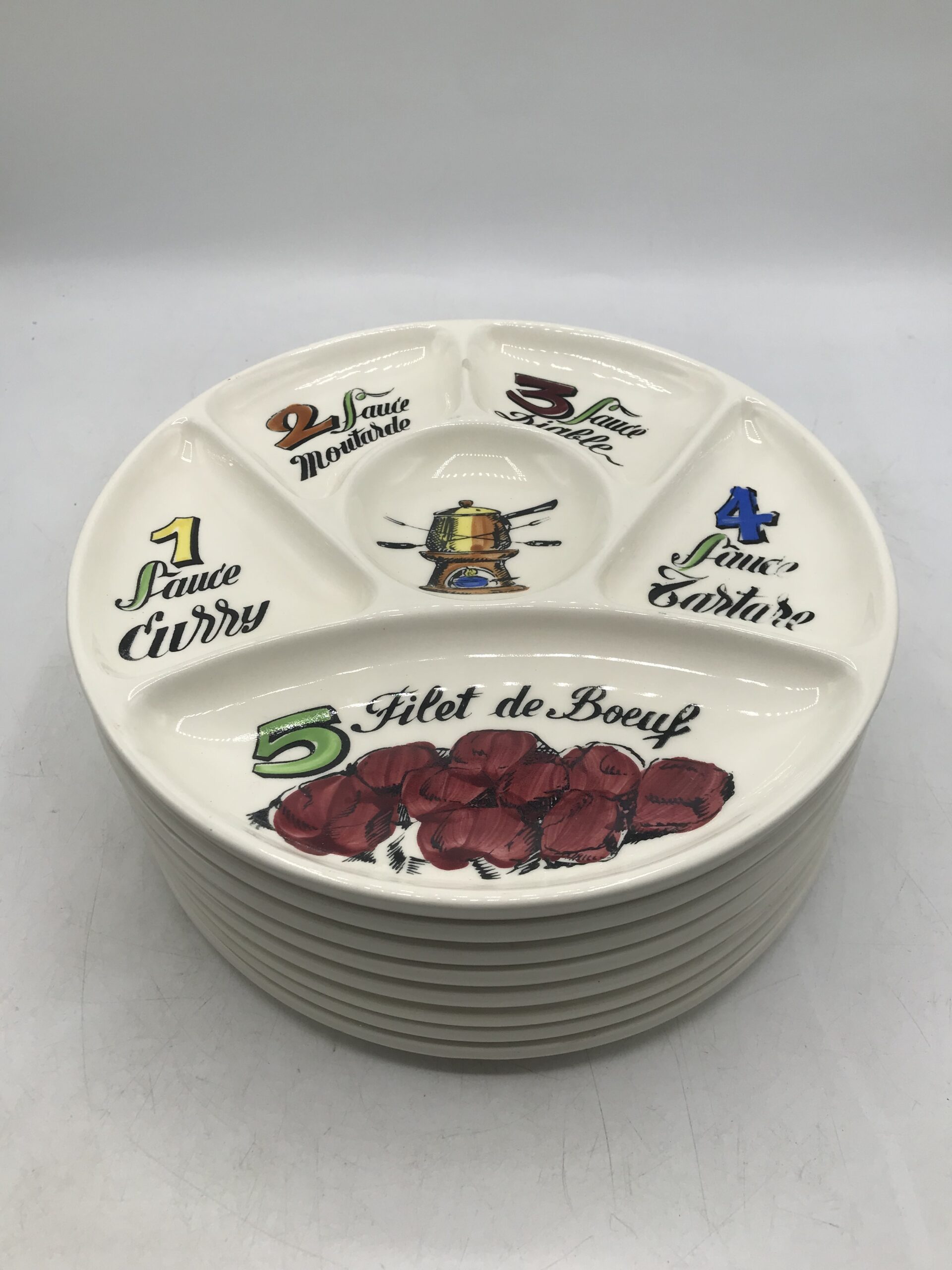 Set de 8 assiettes fondue Gien – Image 3