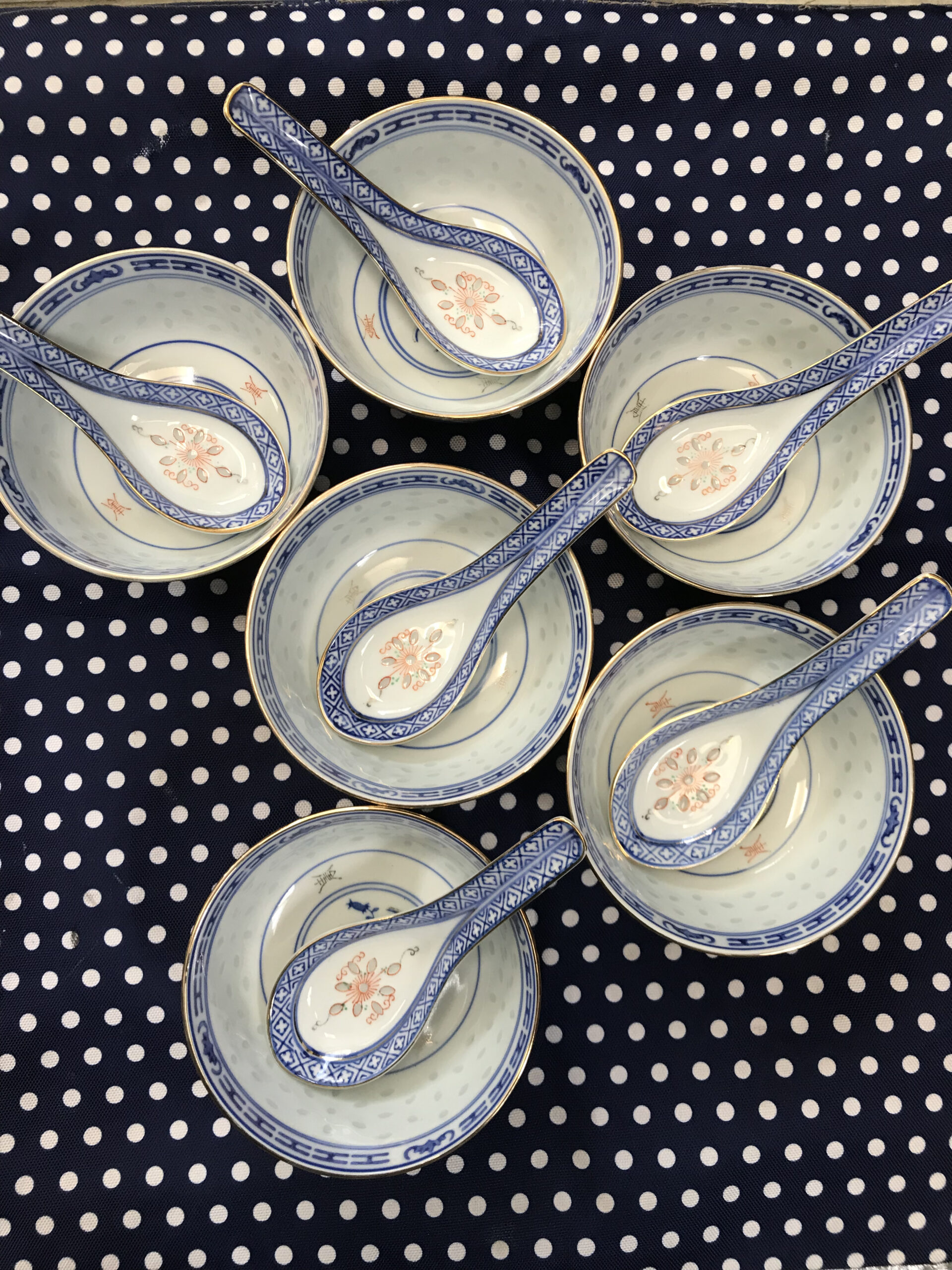 Service 12 pièces soupe chinoise