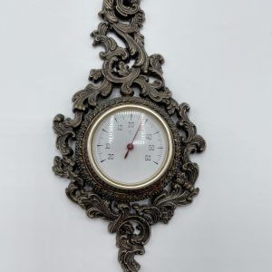 Thermomètre mural effet bronze