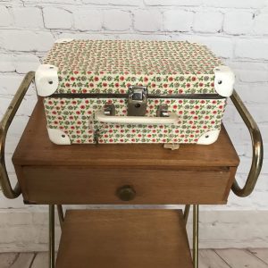 Valise vintage fleurs de champs