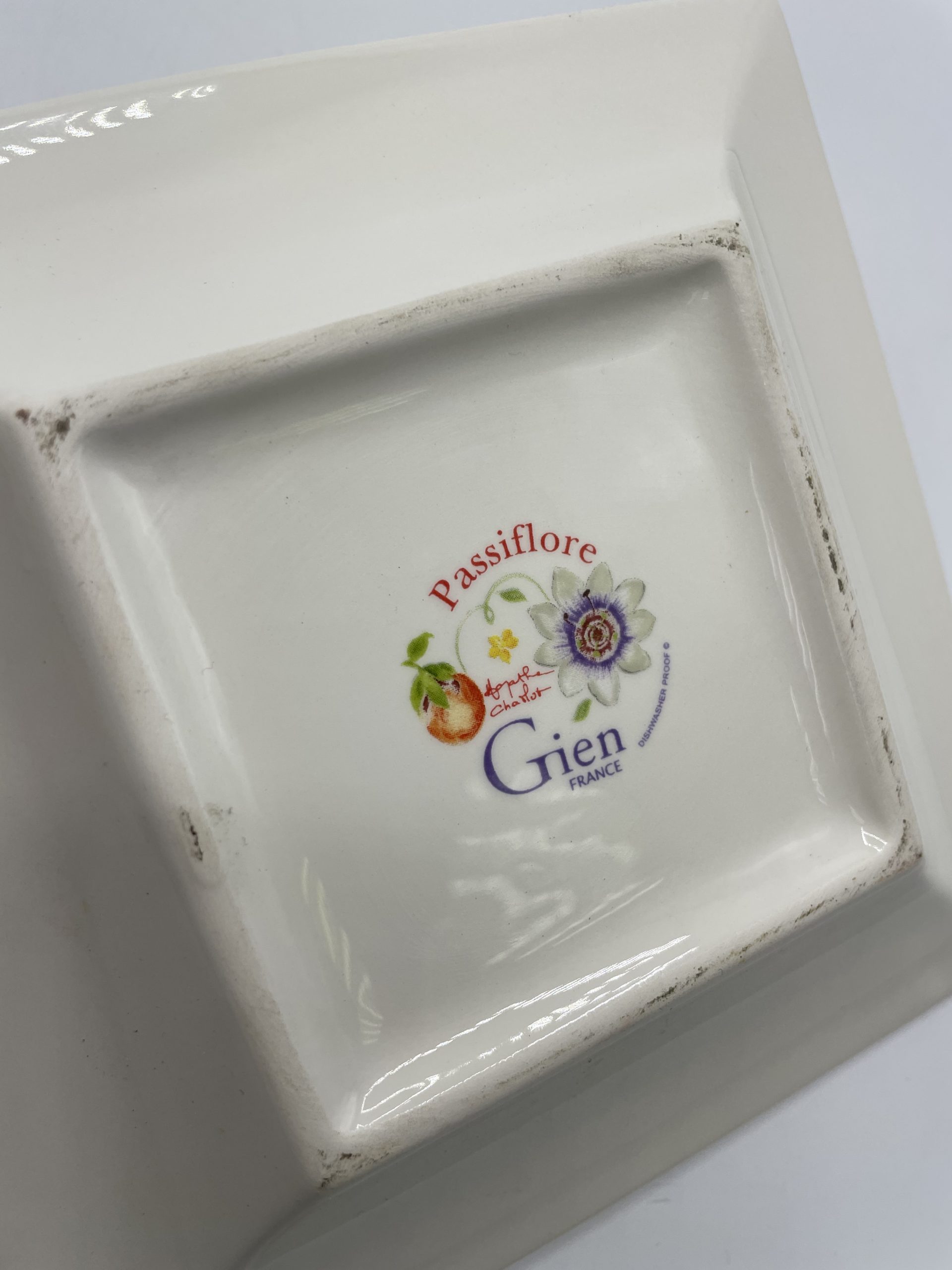 Duo de collection vase dei lune coupelle porcelaine de Giens Passiflore Agathe Charlot – Image 6