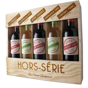 Coffret bois vins 5 bouteilles « Hors-Série » par Cheval Quancard